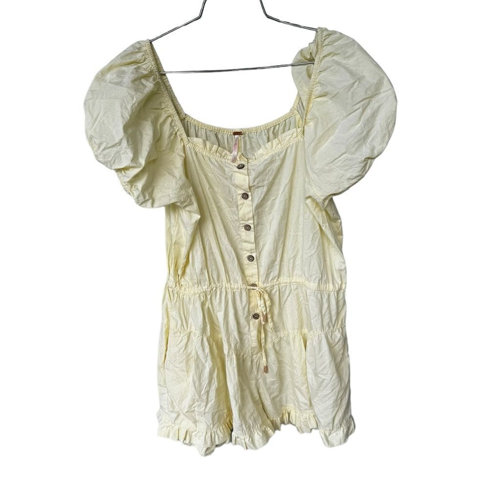 Free People A Sight For Sore Eyes Romper light yellow XS - Picture 2 of 5